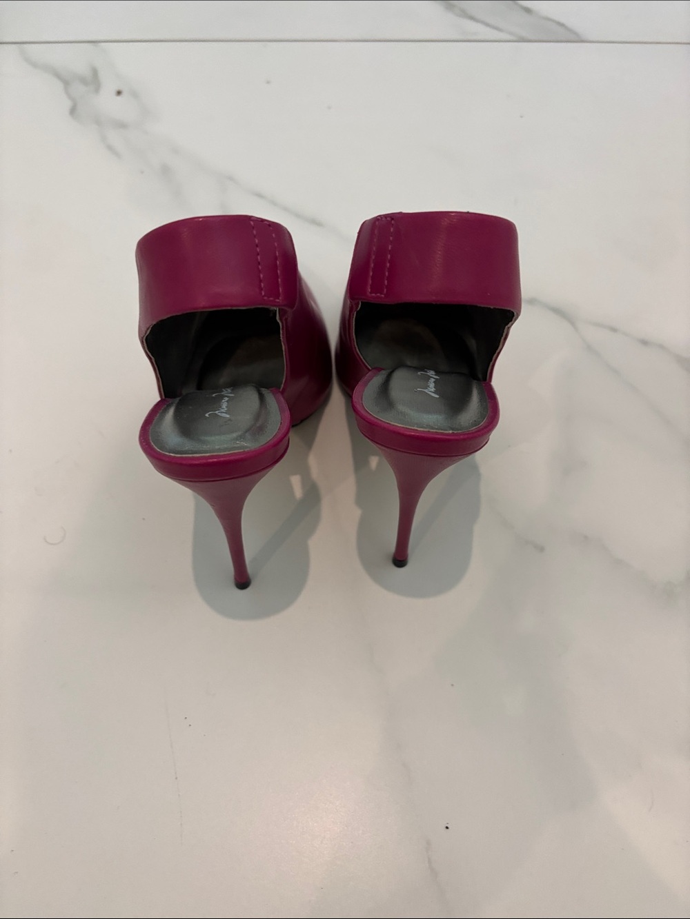Saks Fifth Avenue Pointed Slingback Pumps in Magenta - Picture 3 of 5